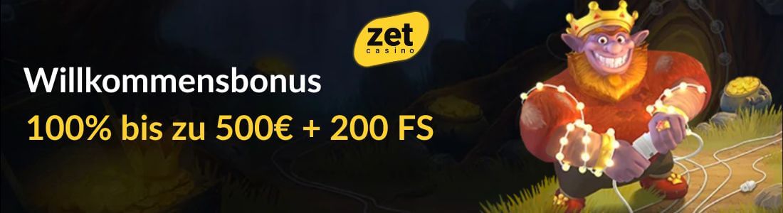 Zet Casino Willkommensbonus